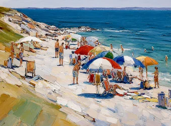 En solig dag på stranden