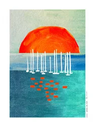 Orange Sun Segelbåtar