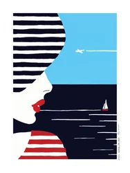 Kvinna som blickar ut över havet