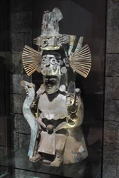 Rökelsebrännare i form av guden Tlaloc, Tlahuac, sen postklassisk period, ca 1500
