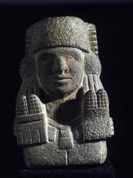 Aztec Art: representation av Chicomecoatl (kallad ausi Xilonen), jungfruns och fertilitetens gudinna. Nationalmuseet för antropologi, Mexiko
