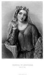 Isabella av Angouleme 1187-1246, drottning gemål till kung John.