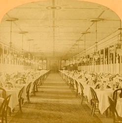 Matsal, Grand Union Hotel, Saratoga, världens största matsal, 1882.