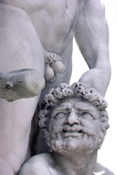 Detalj från statyn av Herkules och Cacus, 1534
