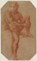 Sittande man naken, c. 1516-1520.