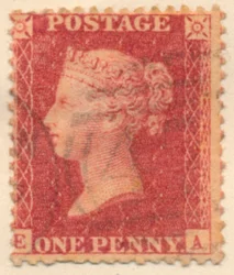 Frimärket Penny Red, 1841