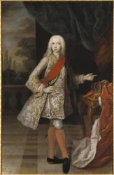Pierre III (tsarde Russie) - Porträtt av tsaren Peter III av Ryssland (1728-1762), av Denner, Balthasar (1685-1749). Olja på duk. Mått: 184x118 cm. Nationalmuseum Stockholm