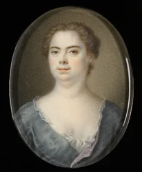 Porträtt av Esther Winter, hustru till Balthasar Denner