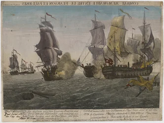 Combat Memorable between the Pearson and Paul Jones..., c.1780 (gravyr)