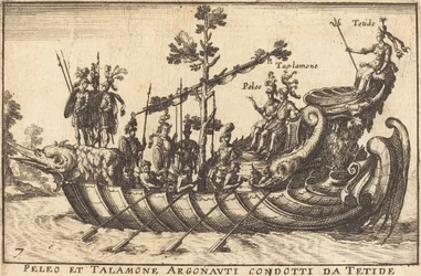 Peleus och Talamone Argonauter ledda av Thetis
