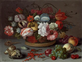 Korg med blommor, ca. 1622.