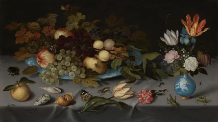 Stilleben med frukt och blommor Stilleben med frukt och blommor