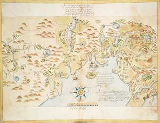 Donegal and Sligo Bays, Irland, ca 1600 (linne, papper)