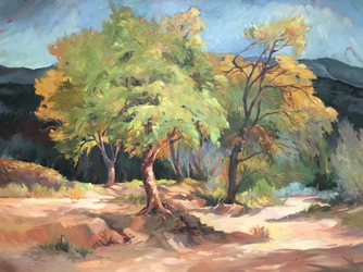 Fall on the Rio Grande Beto Junction, 2001 (olja på duk)