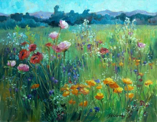 Field of Poppies, ca 1980-95 (olja på duk)