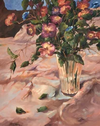 Blomstilleben, ca 1990-2000 (olja på duk)