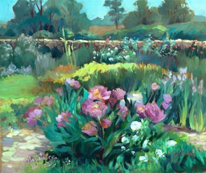 Garden Peonies, ca 1990-2000 (olja på duk)