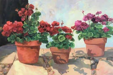 Geranium Series 1, ca 1990-2005 (olja på duk)