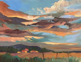 Maine Sky, ca 1980-2000 (olja på duk)