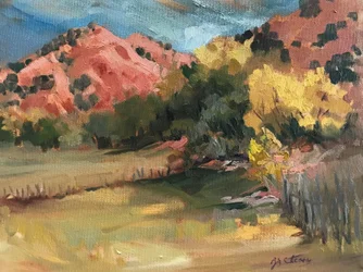 Pasture Land Chimayo, ca 1980-95 (olja på duk)