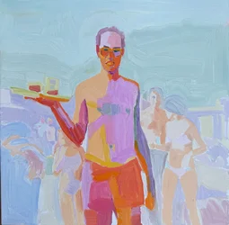 down the islands, 2021, olja på duk