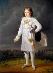 Porträtt till fots av Frederic Napoleon, Prins Bacciochi (1814-1833) Målning av Barbara Kraft (1764-1825) 1819 Sön. 1,7x1,05 m
