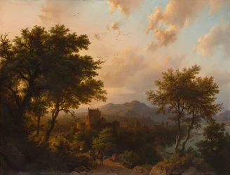Solnedgång vid Rhen, 1853