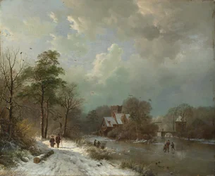 Vinterlandskap, Holland, 1833