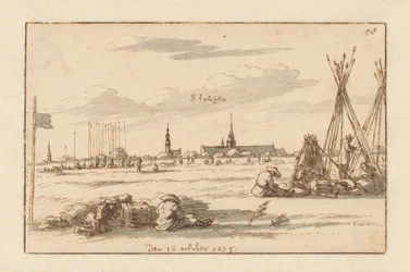 Läger för armén av Willem III nära Sint-Truiden, Limburg
