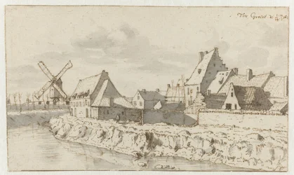 Utsikt över Grave, Norra Brabant