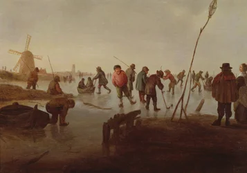 Konståkning på Frozen Waterway, 1600-talet