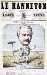 Ferdinand de Lesseps - av Gédéon, i "" Le Hanneton "" av 1867-09-12