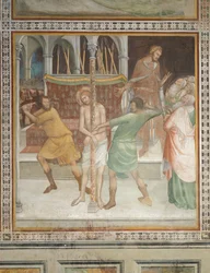 Scen från Nya testamentet: Kristi flagellation (fresk)
