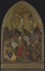 Crucifixion, c.1375 (tempera och guld på trä)