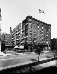 Metropole Hotel (senare Lexington Hotel), Chicago, Illinois, USA, ca 1900 (s/v-foto)
