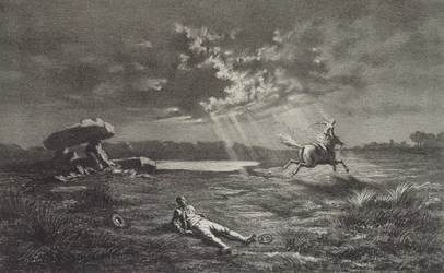 The Follet dEpnell, illustration för Legendes Rustiques av George Sand (1804-76) 1858