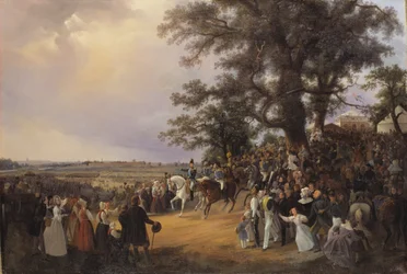 Recension i Ladugardsgarde Fields under tsar Nicholas besök 1838