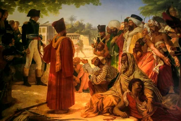 General Bonaparte pryder rebellerna i Kairo, 1798. 1808 (olja på duk)