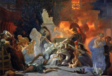 Priamos död, ca 1817