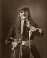 Brittiska skådespelerskan Alice Atherton i Oliver Grumble, 1886
