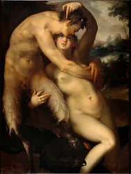 Jupiter och Antiope, omkring 1596