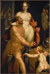 Venus i Vulcans smedja (målning på duk)
