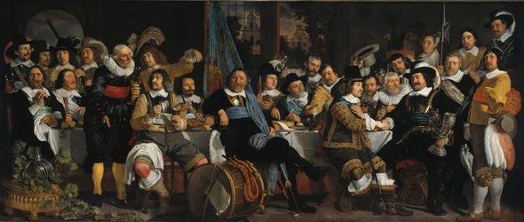 Firandet av freden i Münster, 18 juni 1648, i högkvarteret för crossbowmens civi