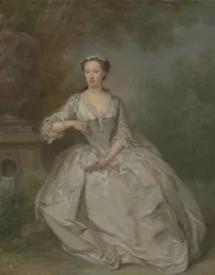 En dam med en bok, ca 1730-40 (olja på duk)