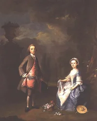 Edward Harley, 4:e earlen av Oxford, och hans syster Sarah, c.1737