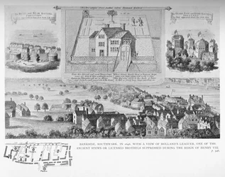 Bankside, Southwark, London, 1648, 1818 1904
