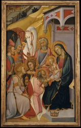 Tillbedjan av Magi, ca. 1390.