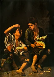 Pojkar som äter frukt, 1645, 1938