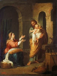 Den heliga familjen (målning på duk)