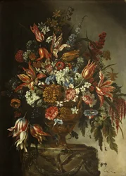 Blommabit (olja på panel)